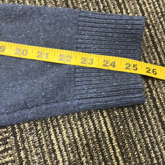 J CREW Men's Lambswool Crewneck Sweater Leather Faux Elbow Patches Size Large - Picture 6 of 8